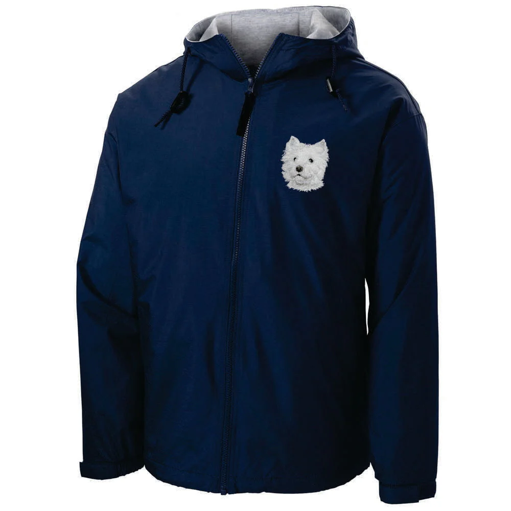 West Highland White Terrier Embroidered Hooded Jacket