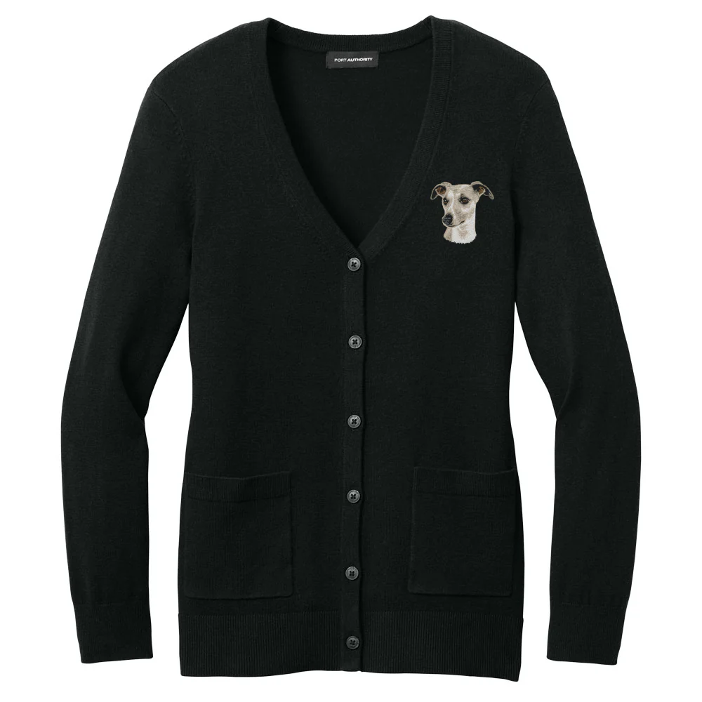 Whippet Embroidered Button-Up Cardigan Sweater - Image 2