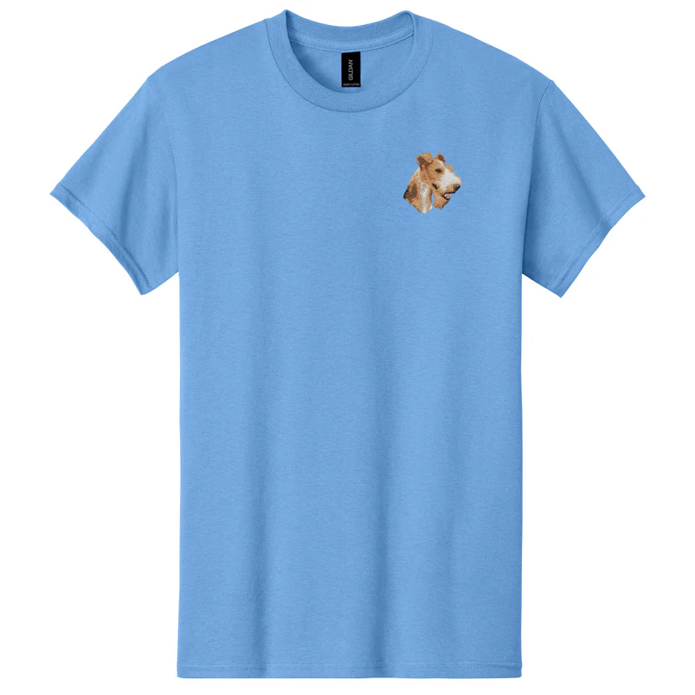Wire Fox Terrier Embroidered Men's T-Shirt