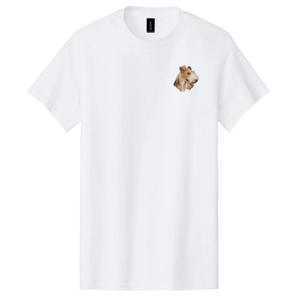 Wire Fox Terrier Embroidered Men's T-Shirt - Image 3