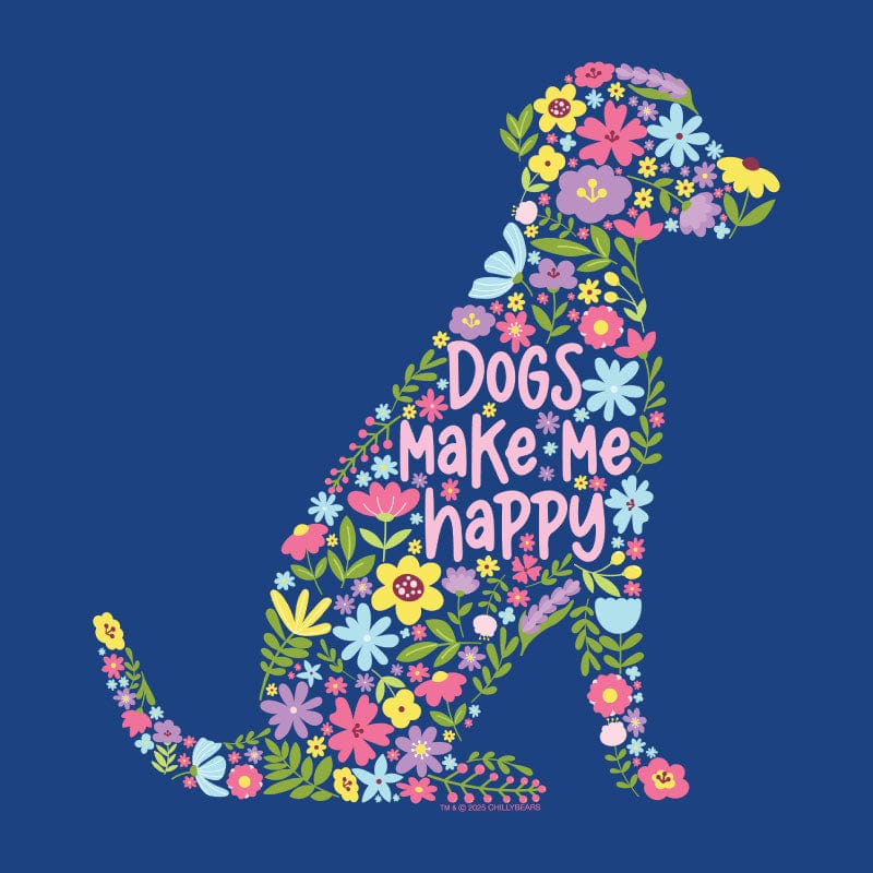 Dogs Make Me Happy - Ladies T-Shirt V-Neck - Image 2