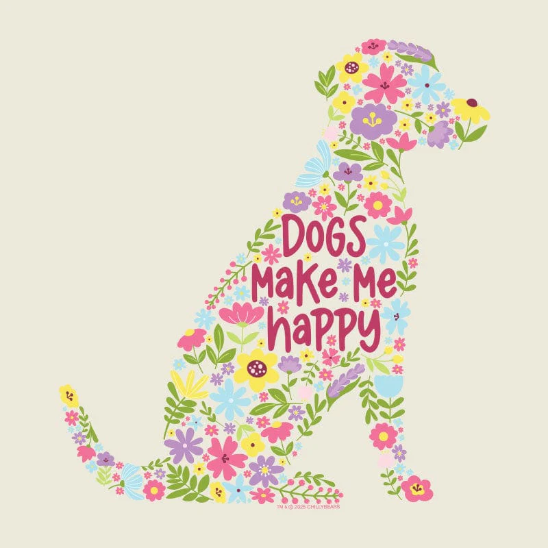 Dogs Make Me Happy - Ladies T-Shirt V-Neck - Image 4