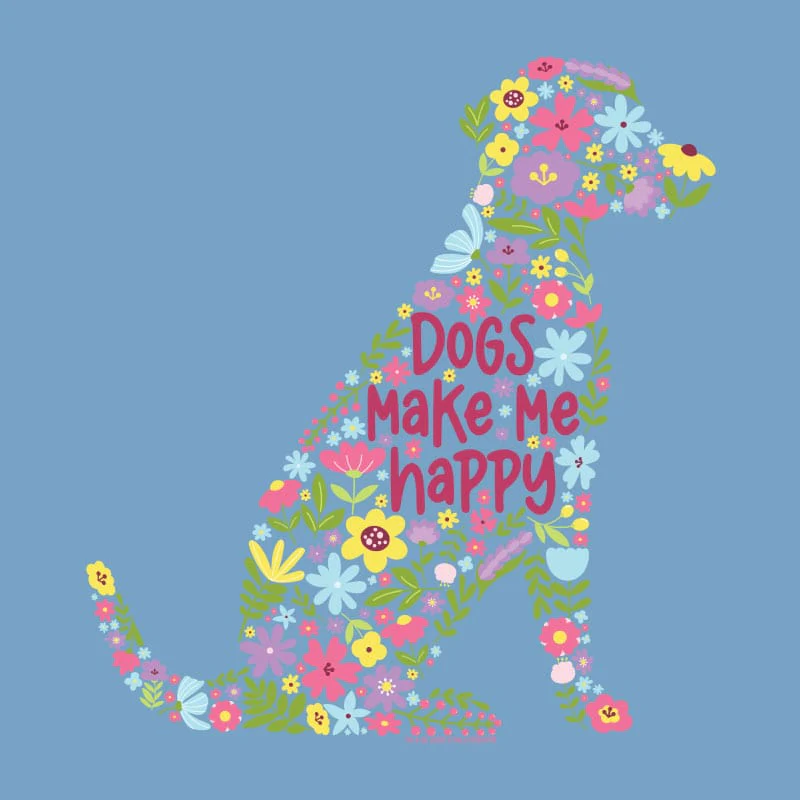 Dogs Make Me Happy - Sweatshirt Pullover Hoodie - Image 2