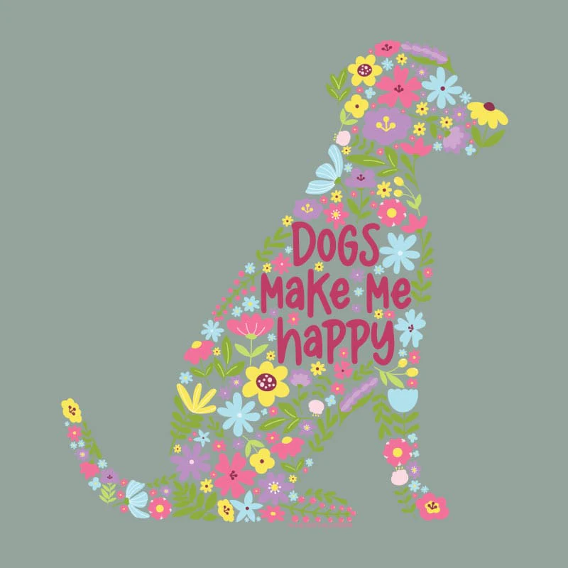 Dogs Make Me Happy - Sweatshirt Pullover Hoodie - Image 4
