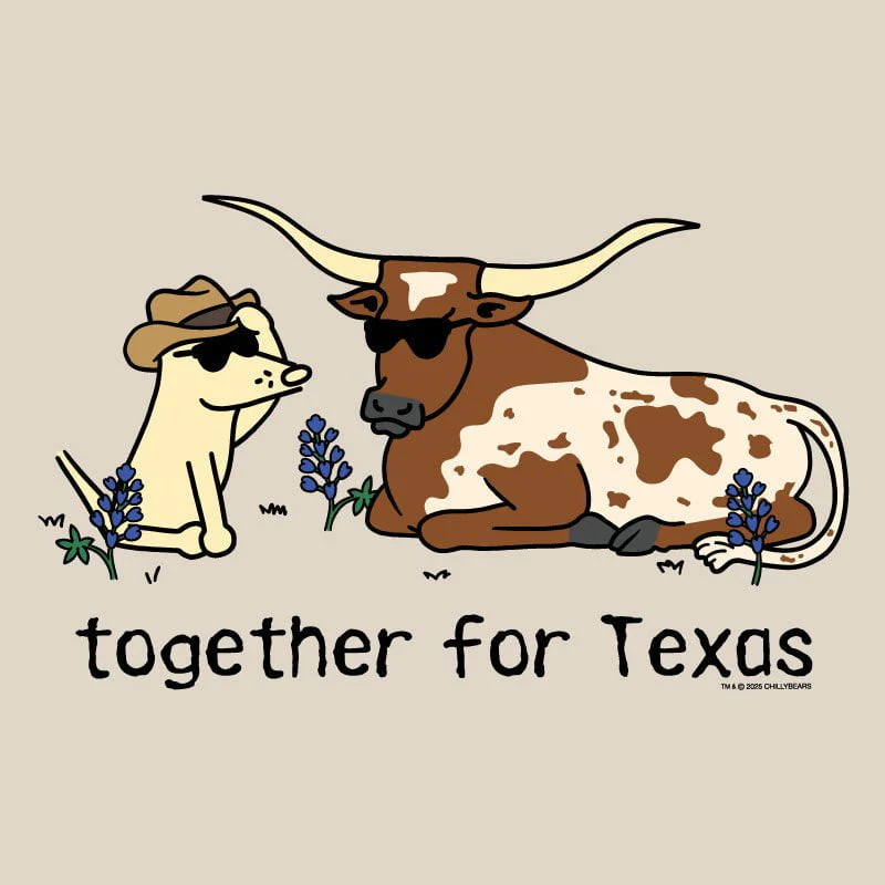 Together For Texas - Ladies Curvy V-Neck Tee - Image 2