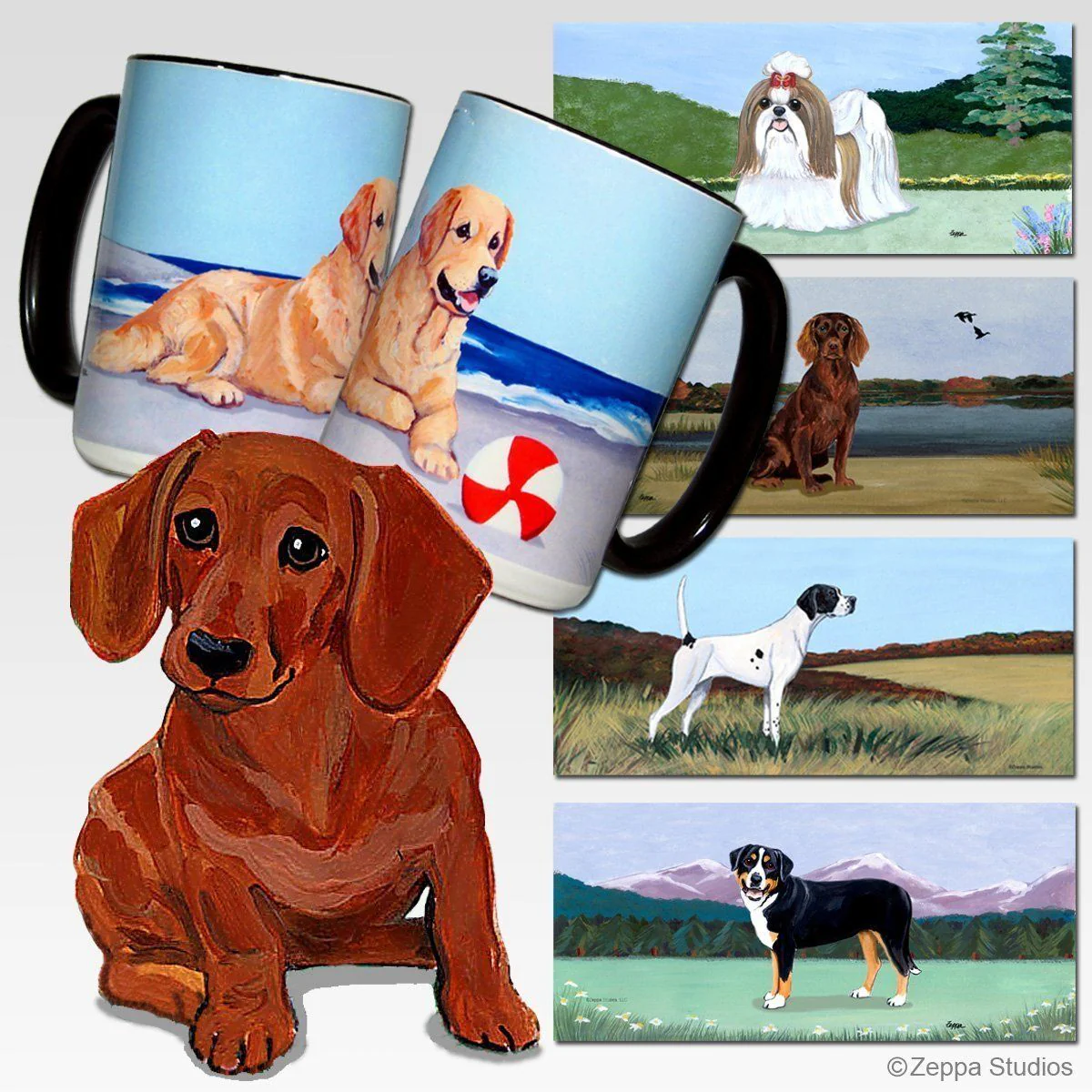 Dachshund  Scenic Square Coaster - Image 9