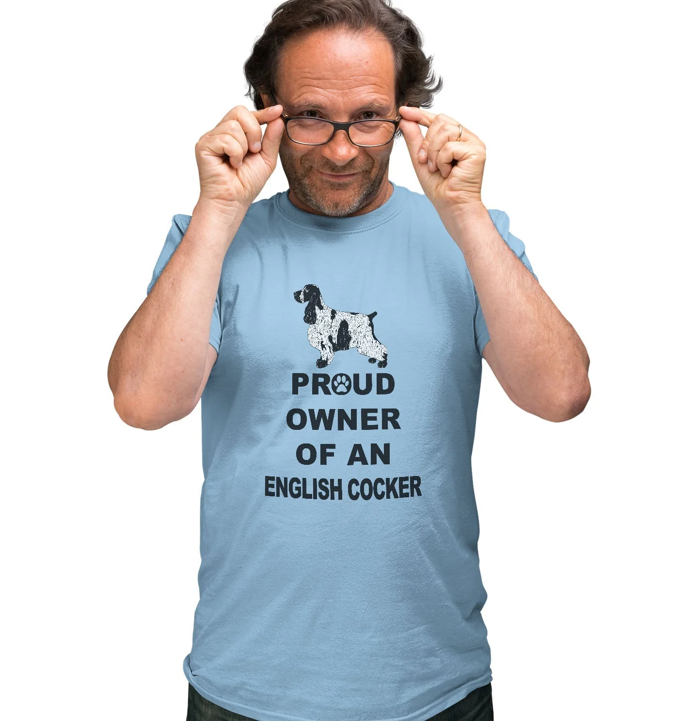 English Cocker Spaniel Proud Owner - Adult Unisex T-Shirt - Image 3