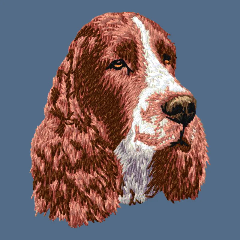 English Springer Spaniel Embroidered Women's Denim Shirt - Image 2