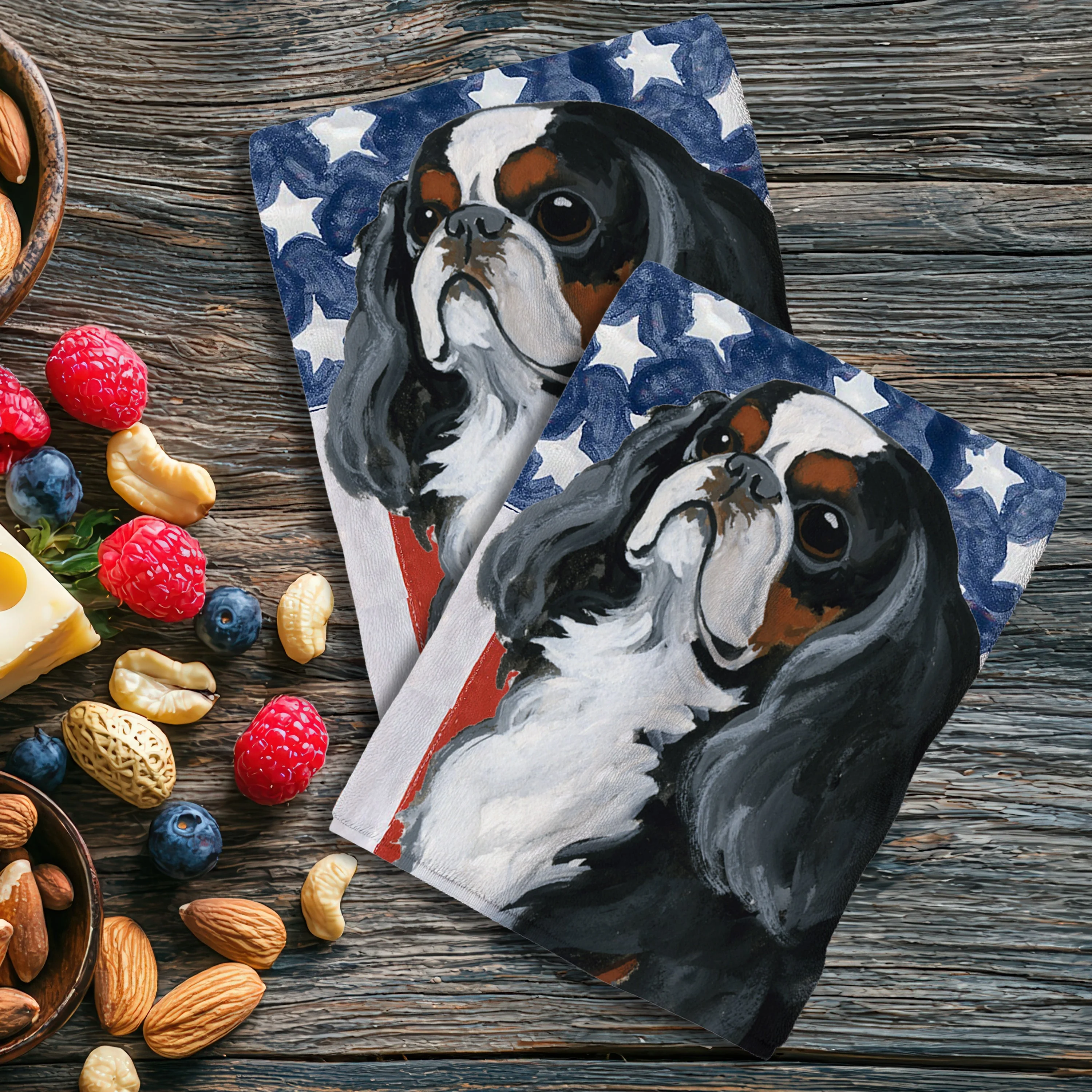 English Toy Spaniel Americana Kitchen Towel Set - Image 2
