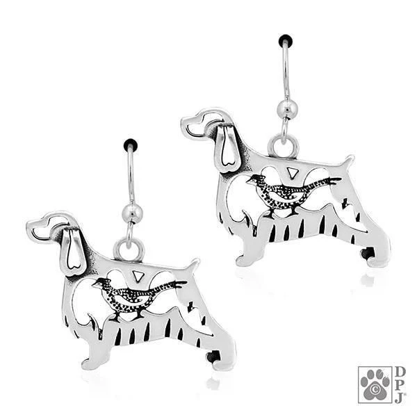 English Springer Spaniel w/Pheasant, Body, Earring