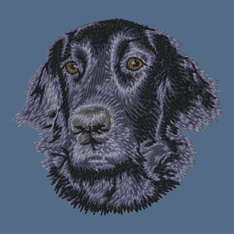Flat-Coated Retriever Embroidered Women's Denim Shirt - Image 2