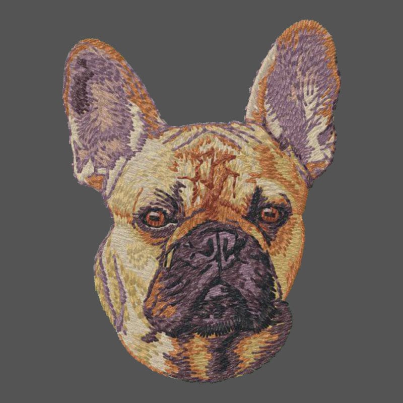 French Bulldog Embroidered Men's Fleece Jacket - Image 2