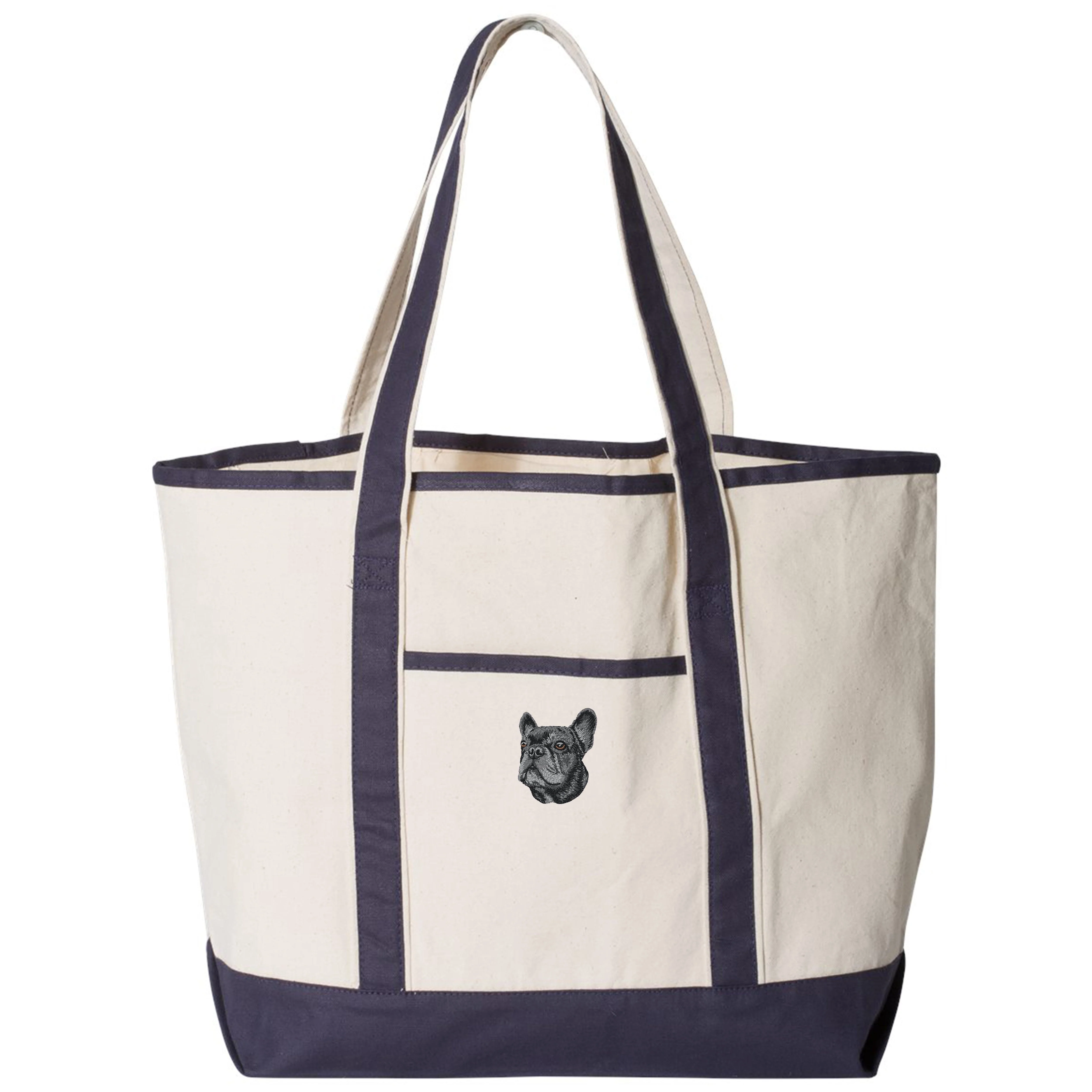 French Bulldog Embroidered Tote - Image 6