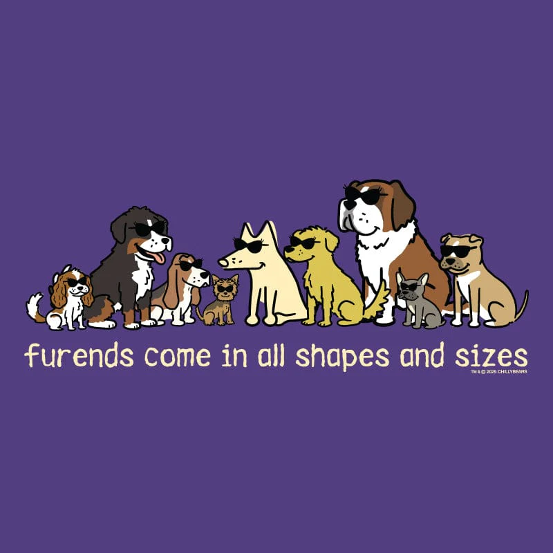 Furends Come in All Shapes and Sizes - Ladies Curvy V-Neck Tee - Image 2