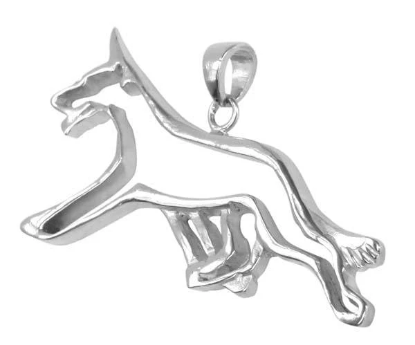 German Shepherd Dog Sterling Silver Cut Out Pendants - Image 3