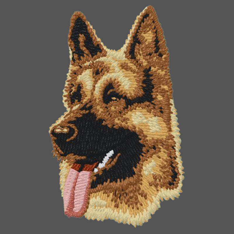 German Shepherd Dog Embroidered Men's Fleece Jacket - Image 2