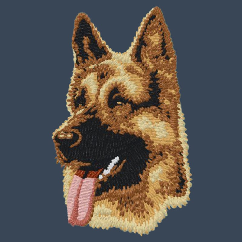 German Shepherd Dog Embroidered Women's Denim Shirt - Image 4