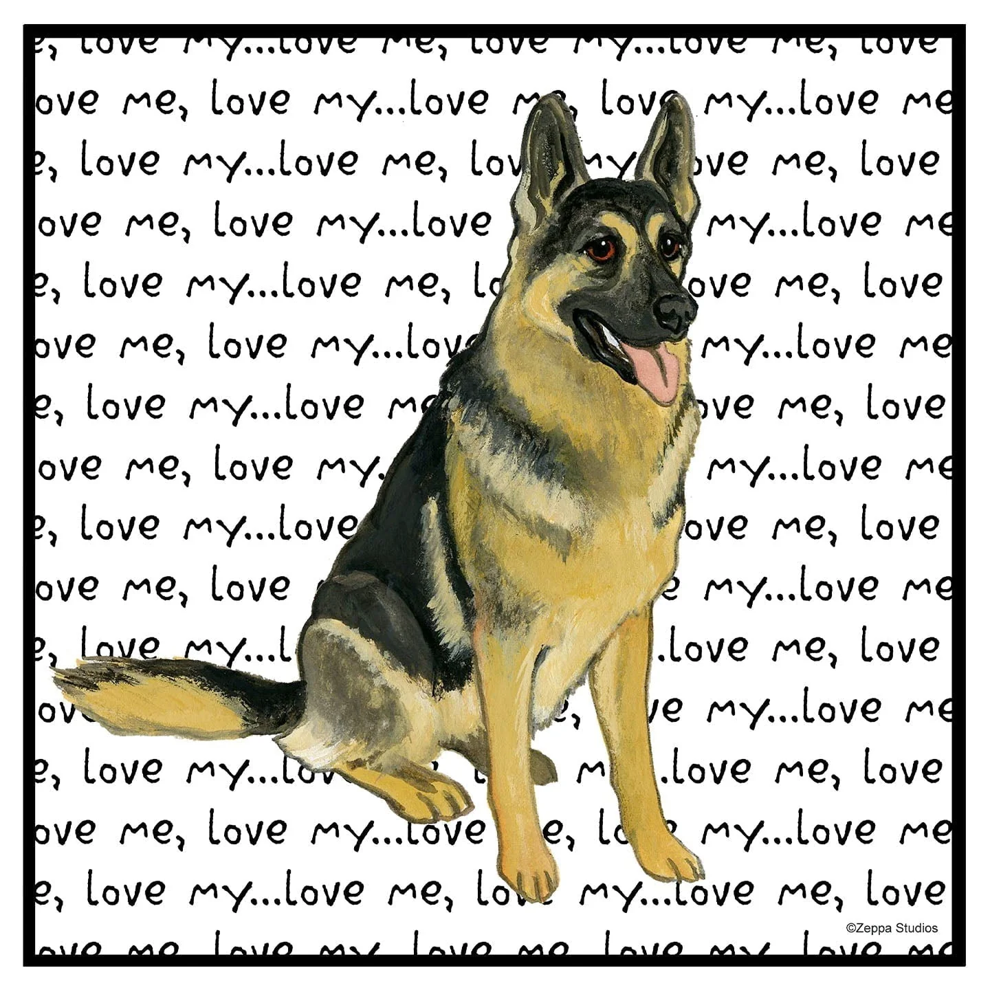 German Shepherd Dog Love Text - Women's V-Neck T-Shirt - Image 2