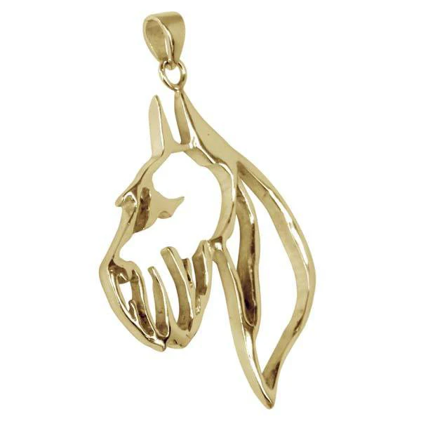 Giant Schnauzer 14K Gold Cut Out Pendant - Image 2