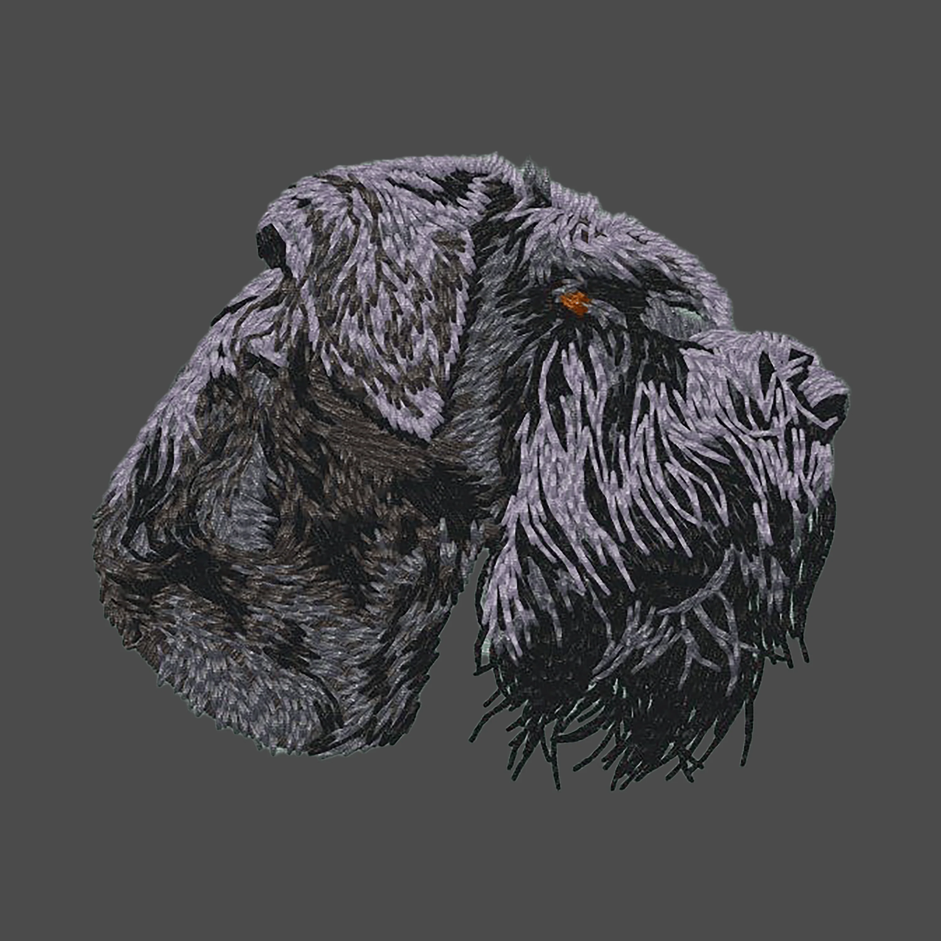Giant Schnauzer Embroidered Men's Fleece Jacket - Image 2
