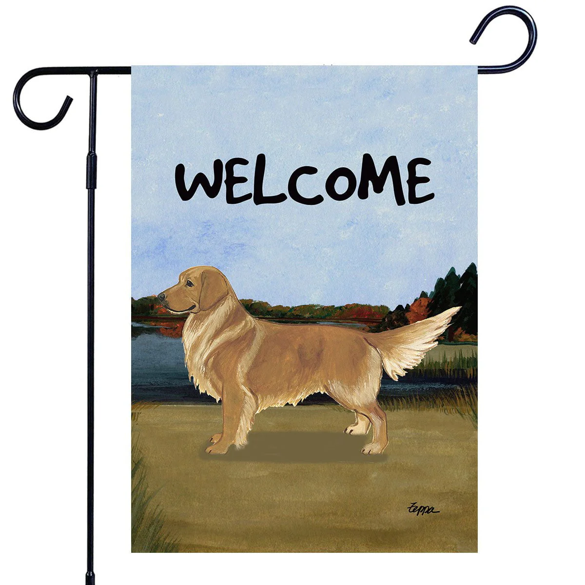 Golden Retriever Garden Flag - Image 2