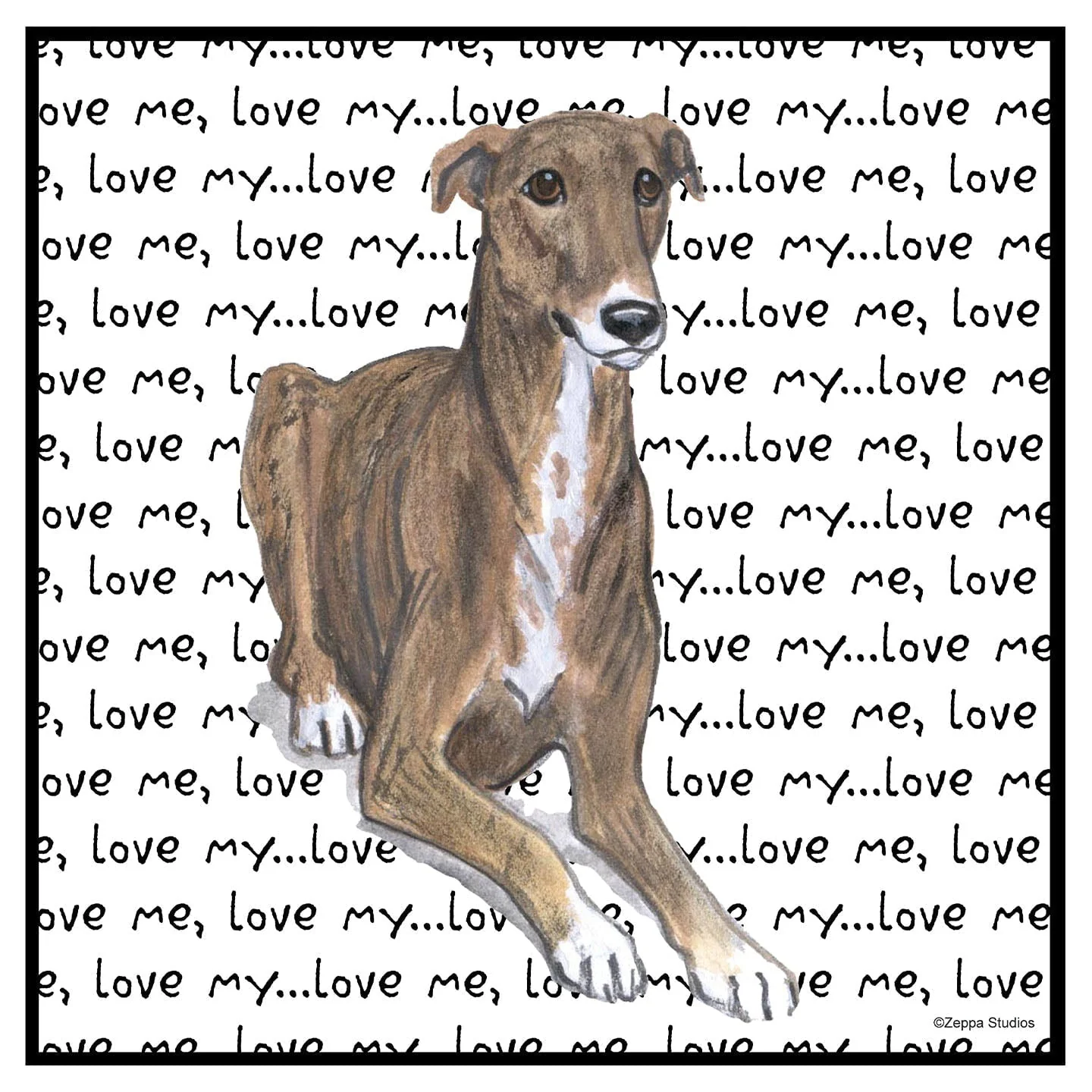 Greyhound Love Text - Women's V-Neck T-Shirt - Image 2