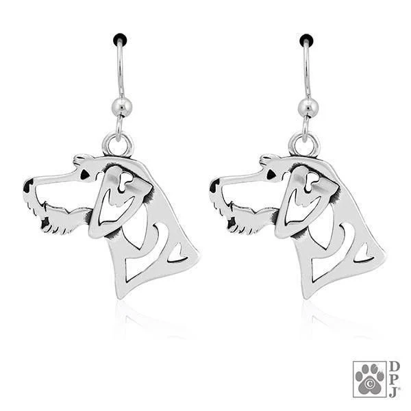 German Wirehaired Pointer, Head, Earring