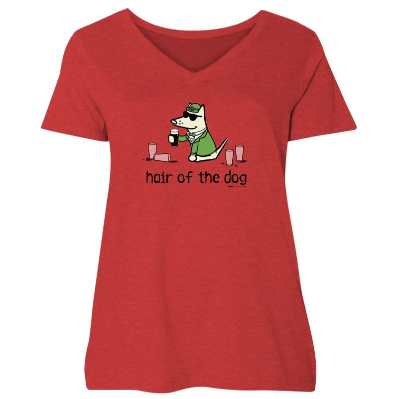 Hair of the Dog - Ladies Curvy V-Neck Tee