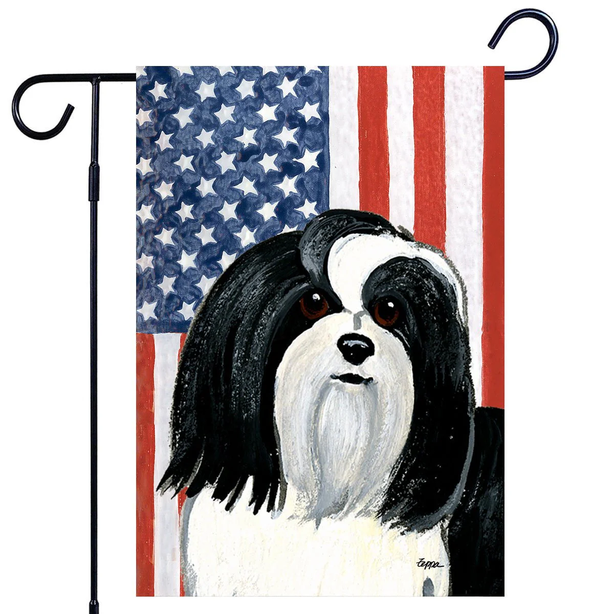 Havanese Americana Garden Flag