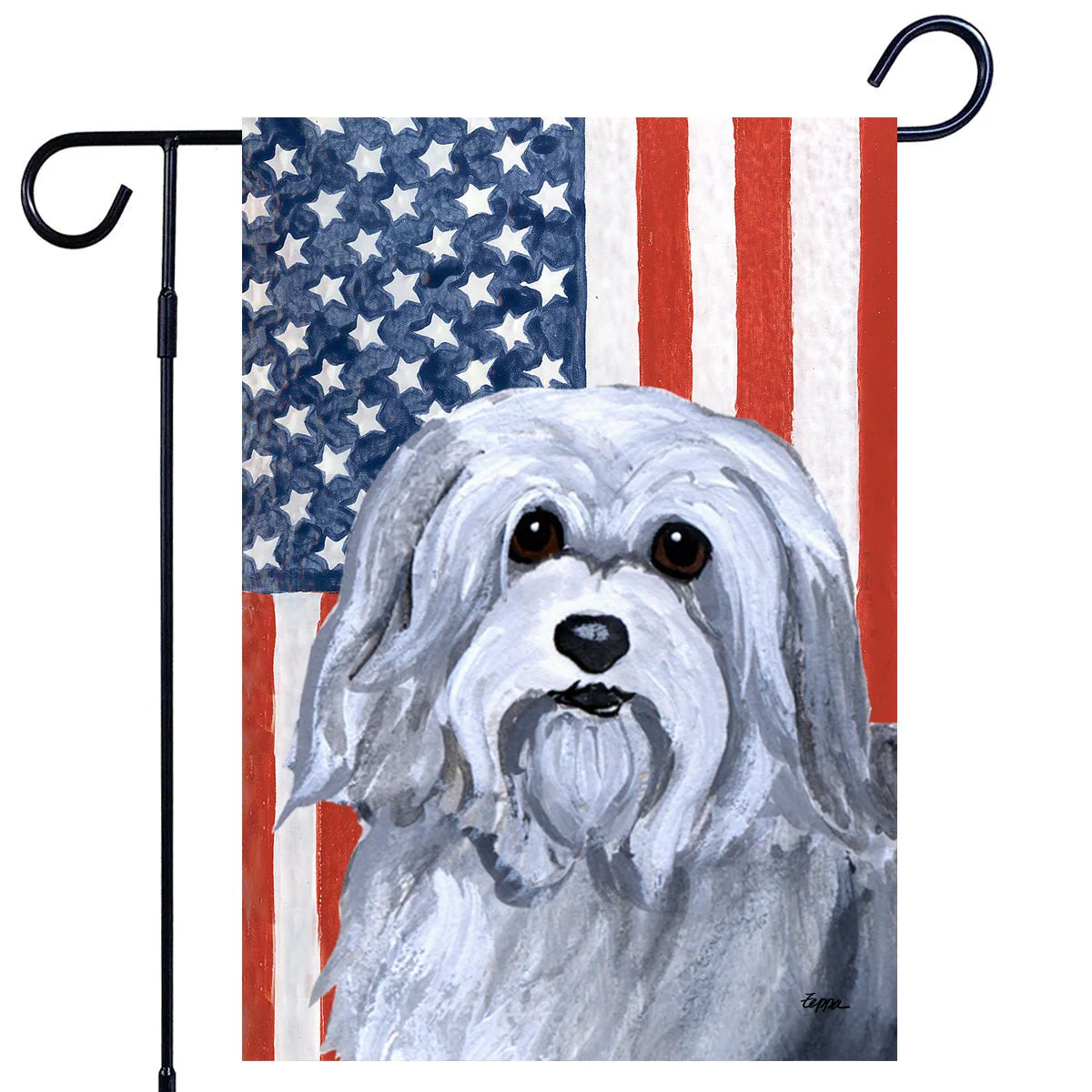 Havanese Americana Garden Flag - Image 2