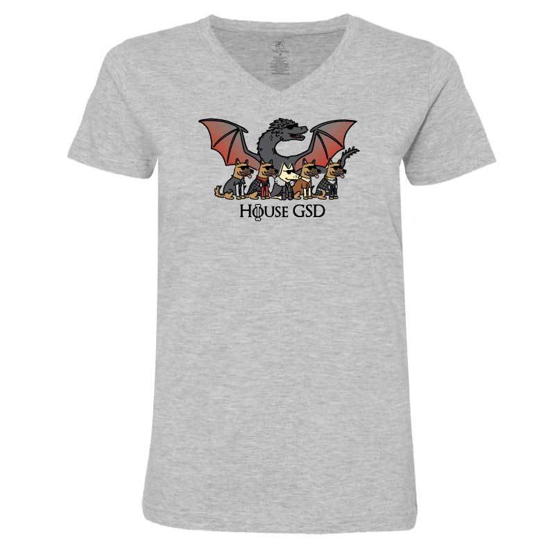 House GSD - Ladies T-Shirt V-Neck - Image 3