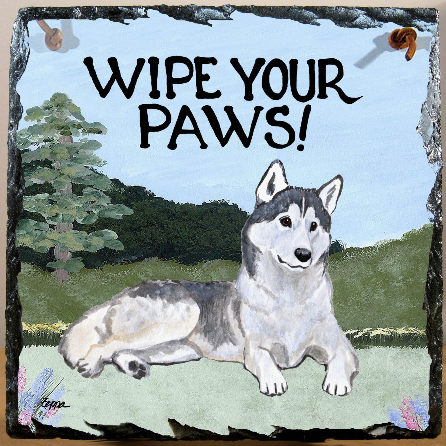 Siberian Husky Slate Sign - Image 2