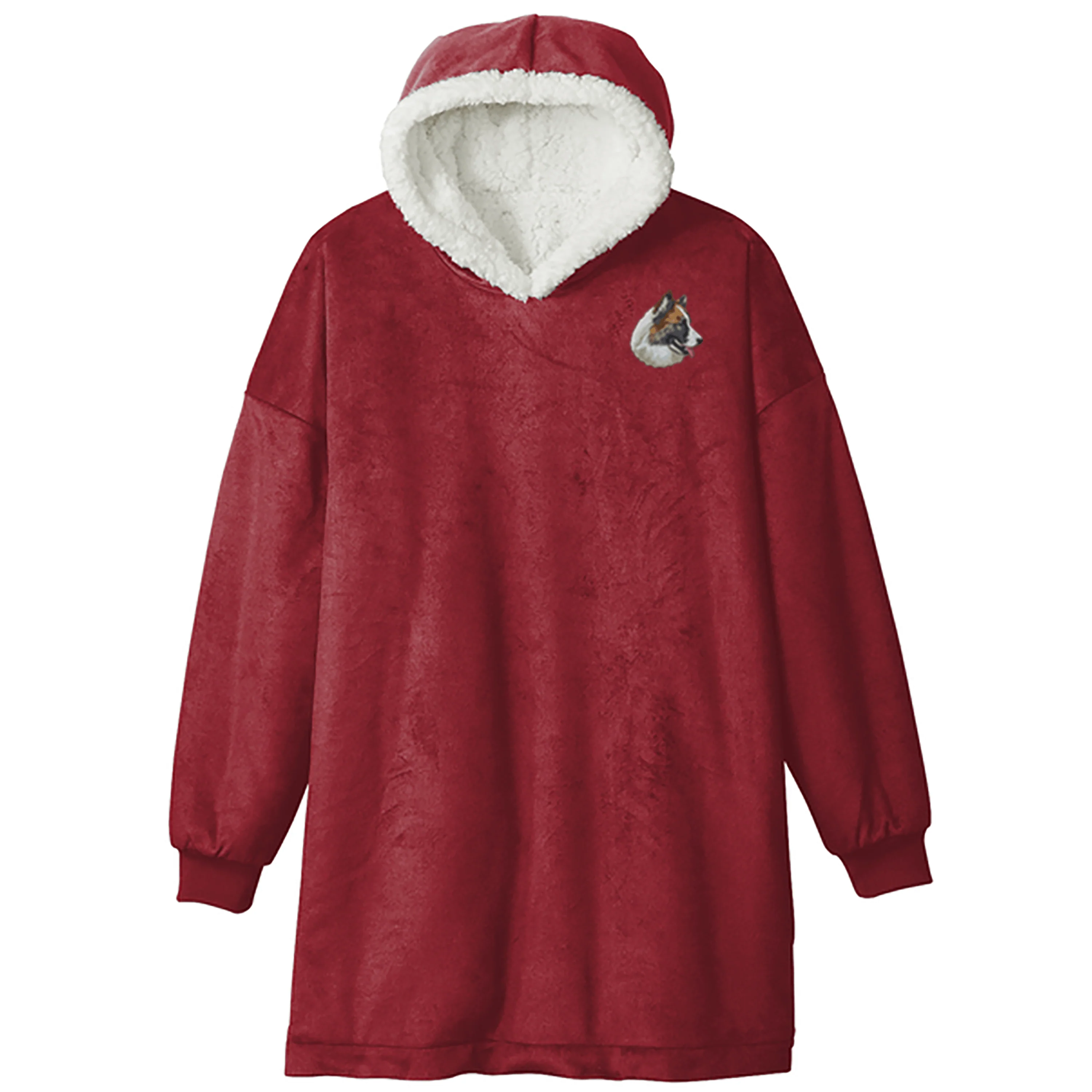 Icelandic Sheepdog Embroidered Wearable Blanket