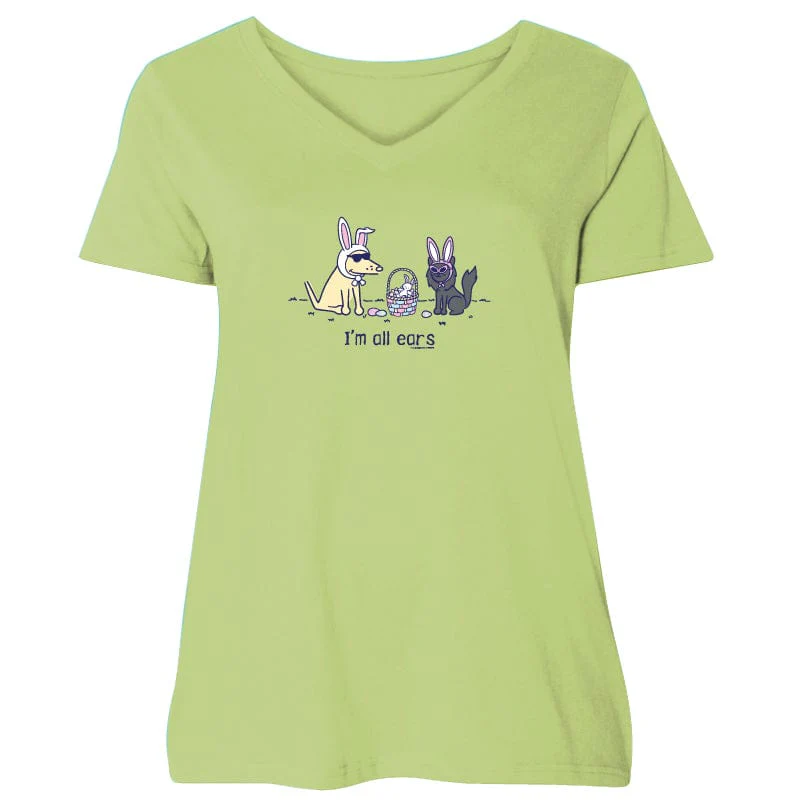 I'm All Ears - Plus V-Neck T-Shirt