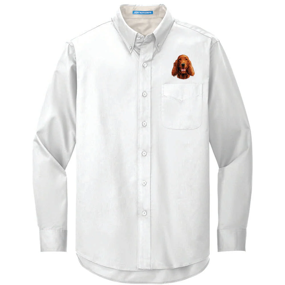 Irish Setter Embroidered Long Sleeve Button Up Shirt - Image 2