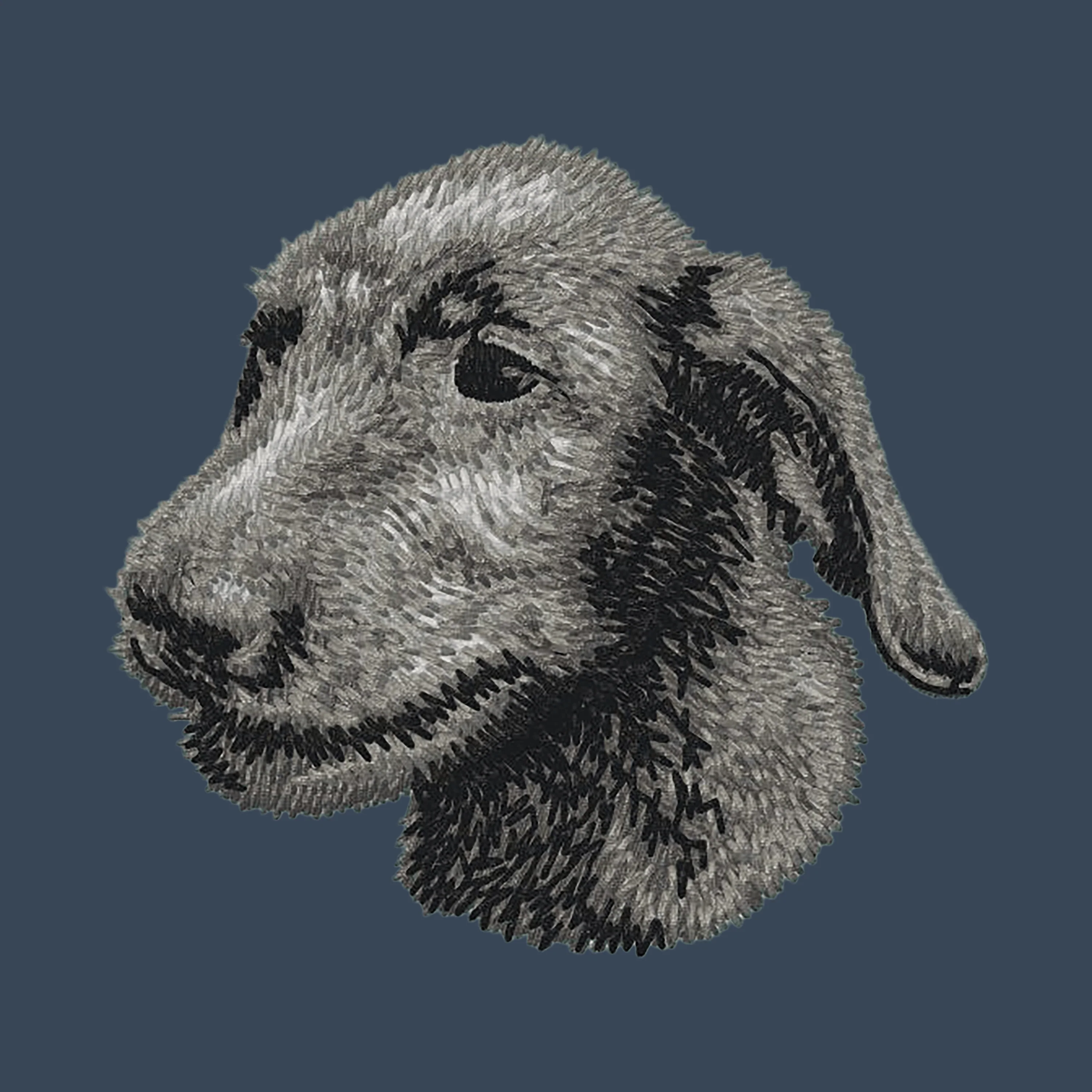 Irish Wolfhound Embroidered Women's Denim Shirt - Image 3