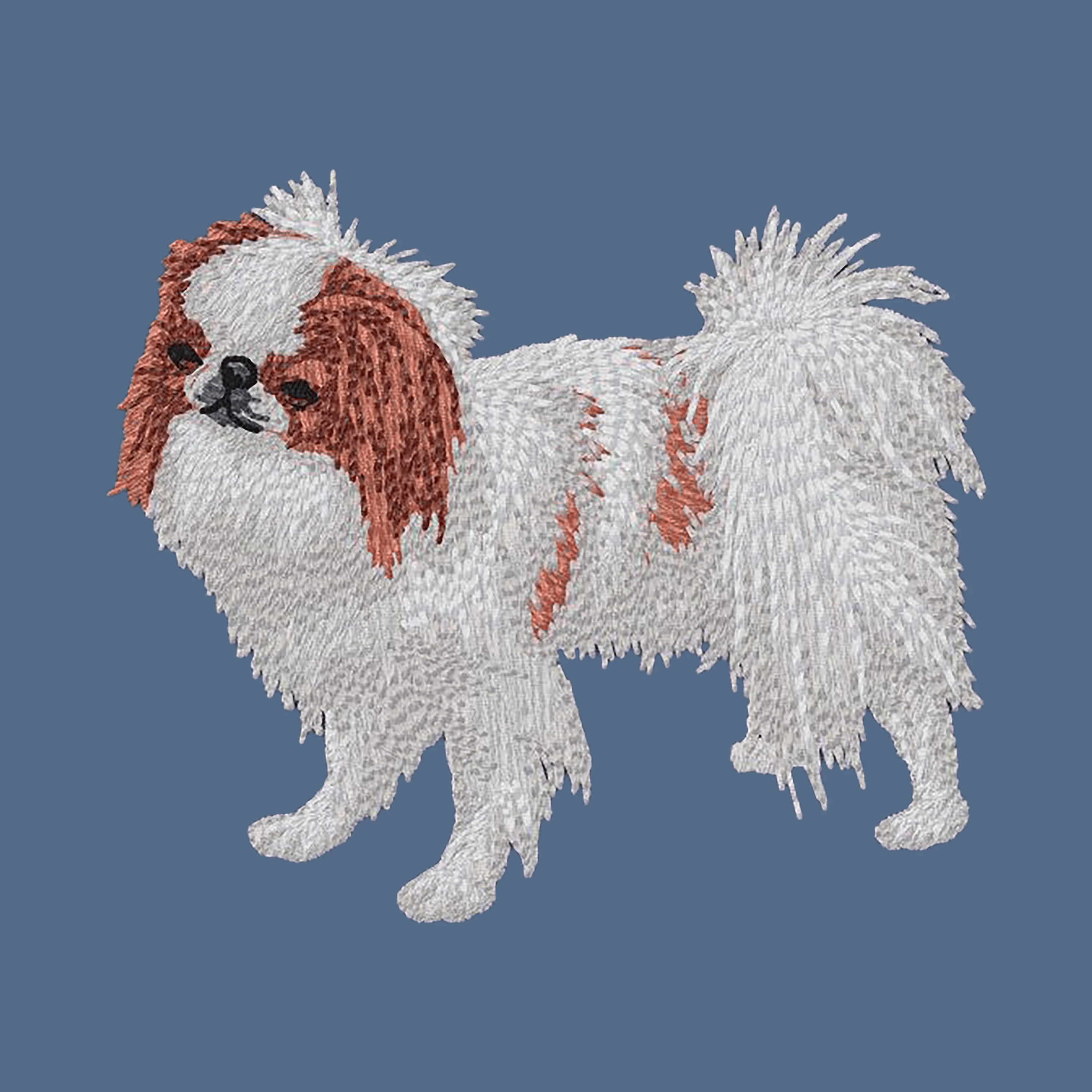 Japanese Chin Embroidered Women's Denim Shirt - Image 4
