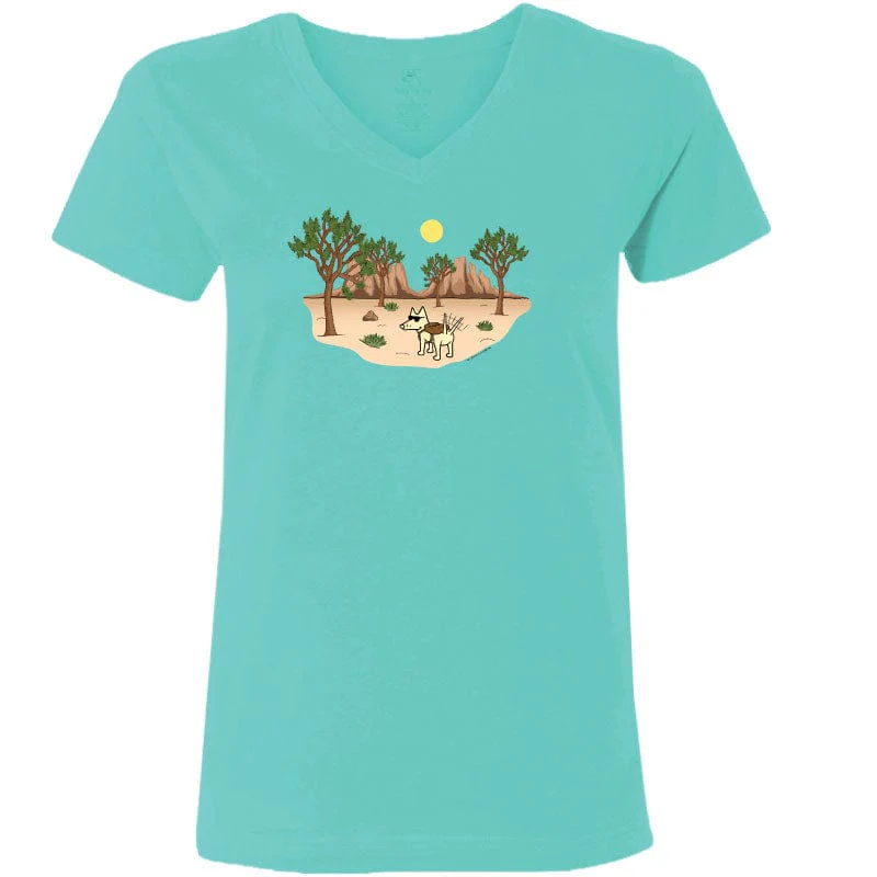 Joshua Tree - Ladies T-Shirt V-Neck - Image 3