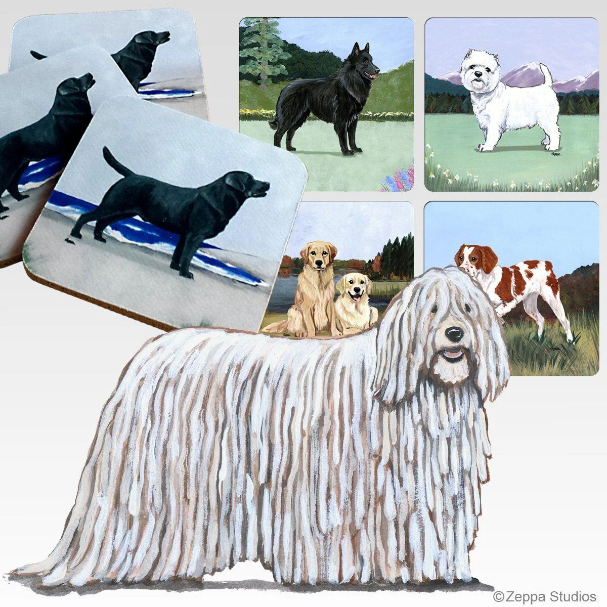 Komondor Scenic Square Coaster