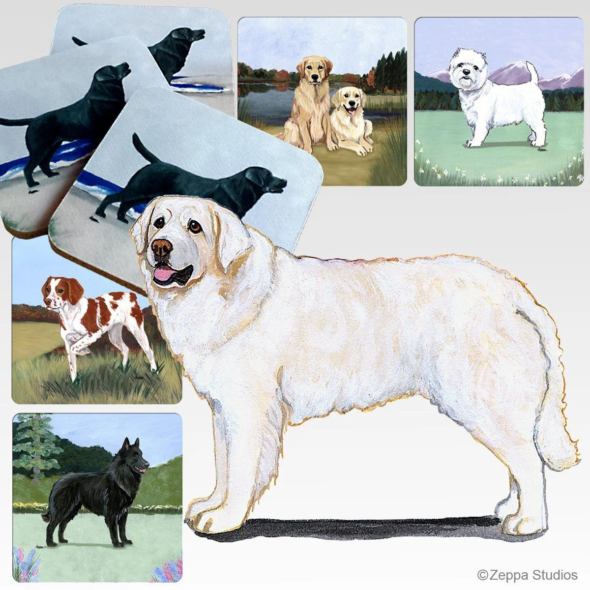 Kuvasz Scenic Square Coaster