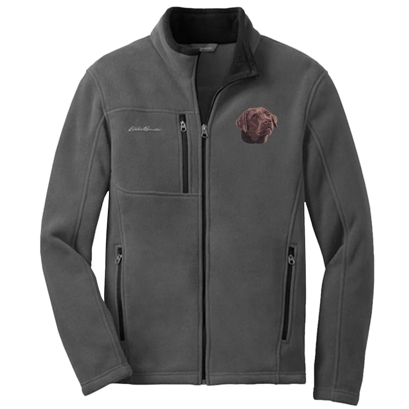 Labrador Retriever Embroidered Men's Fleece Jacket - Image 3