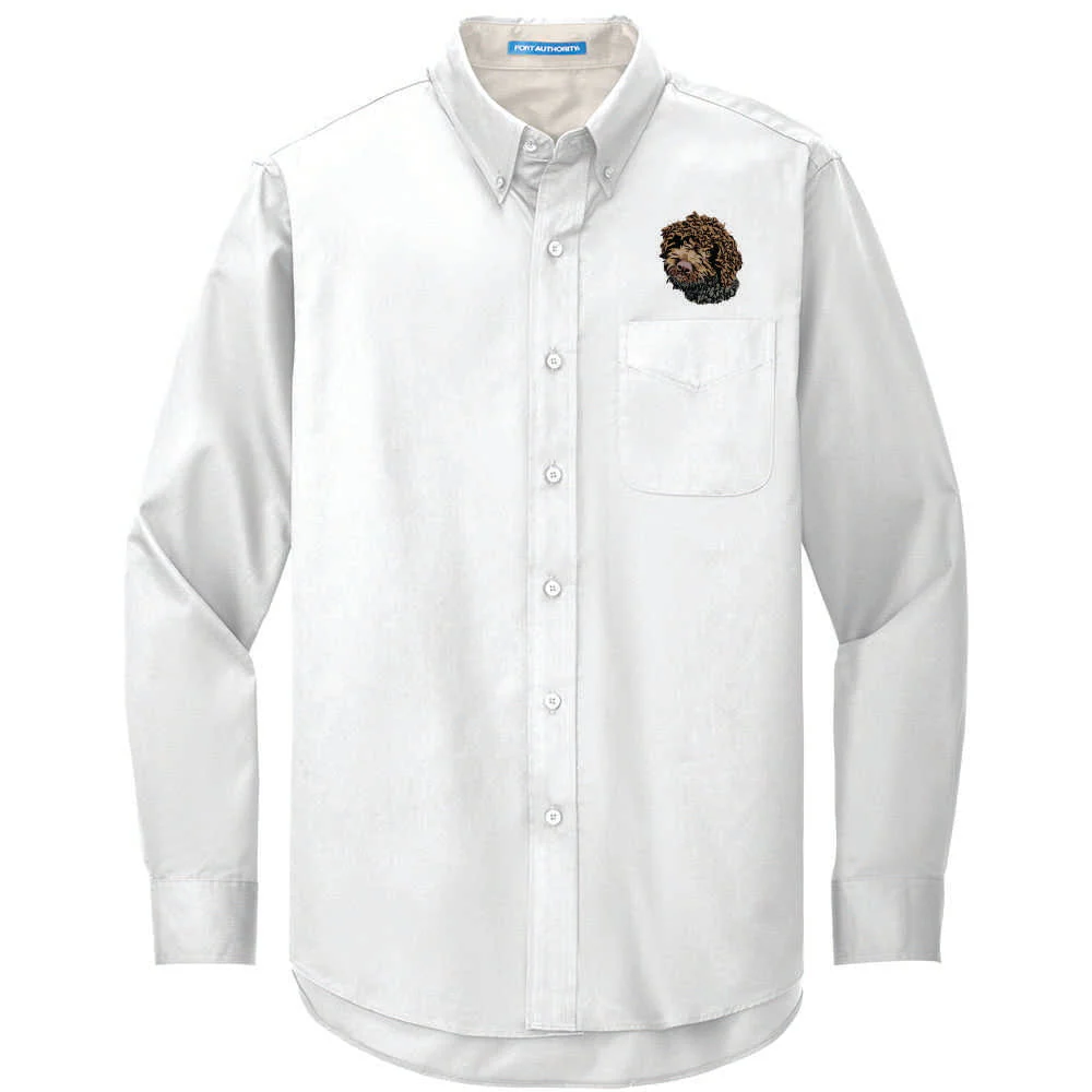 Lagotto Romagnolo Embroidered Long Sleeve Button Up Shirt - Image 2
