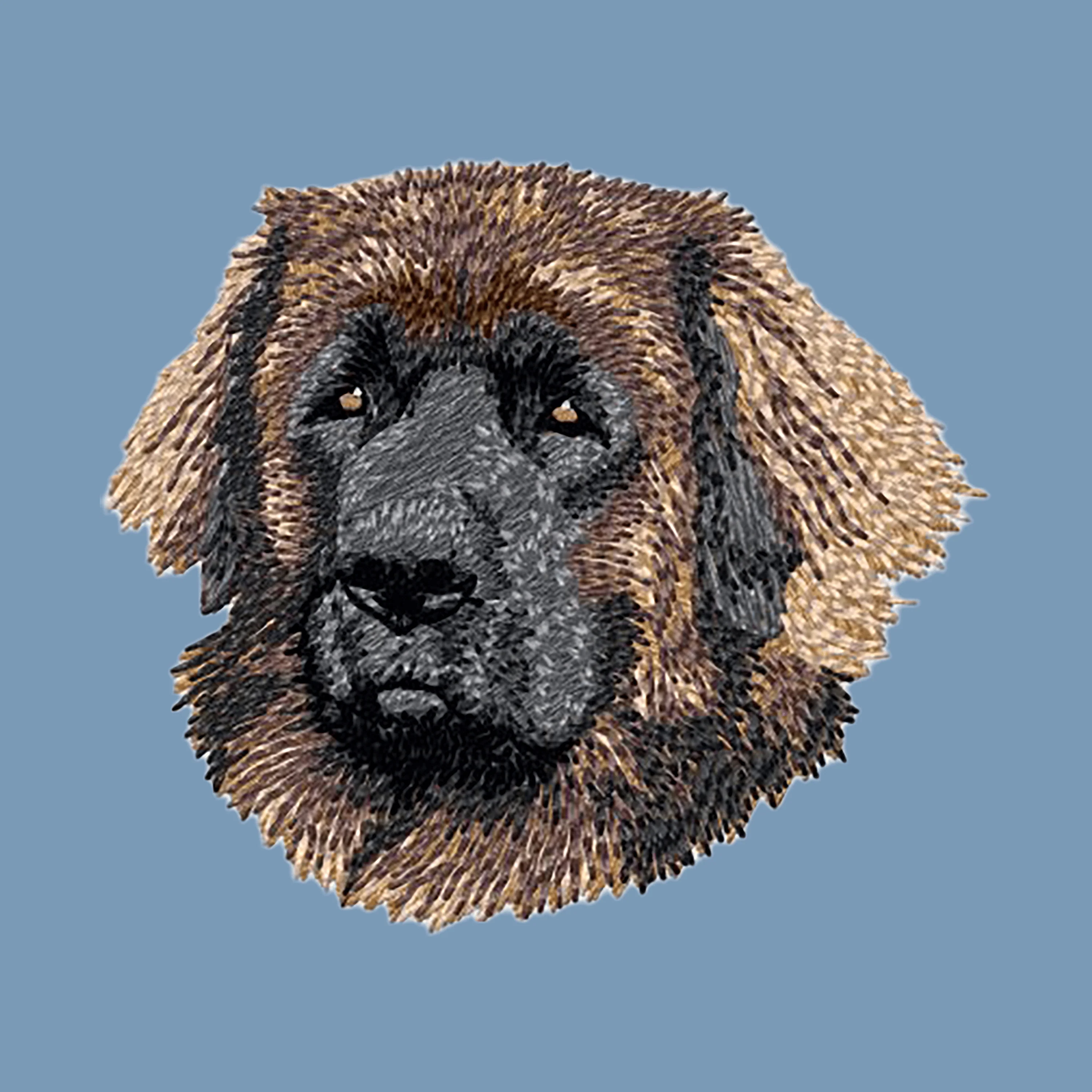 Leonberger Embroidered Men's Denim Shirt - Image 2