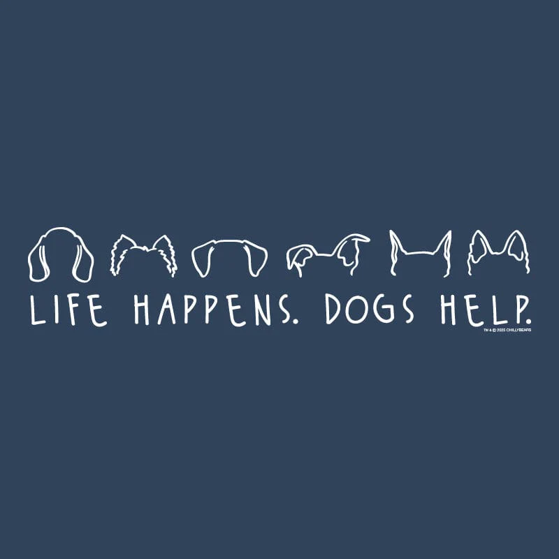 Life Happens Dogs Help - Ladies T-Shirt V-Neck - Image 2