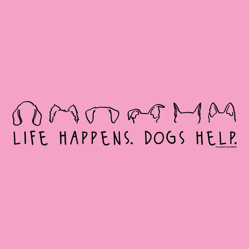 Life Happens Dogs Help - Ladies T-Shirt V-Neck - Image 4
