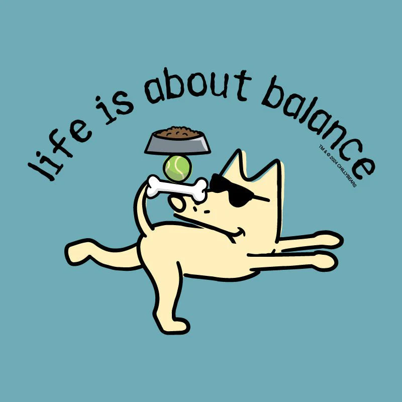 Life's About Balance - Ladies Curvy V-Neck Tee - Image 2