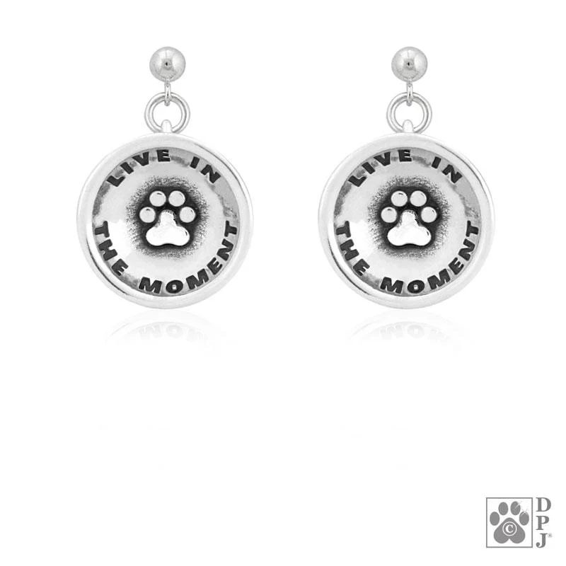 Live In The Moment Paw Earrings