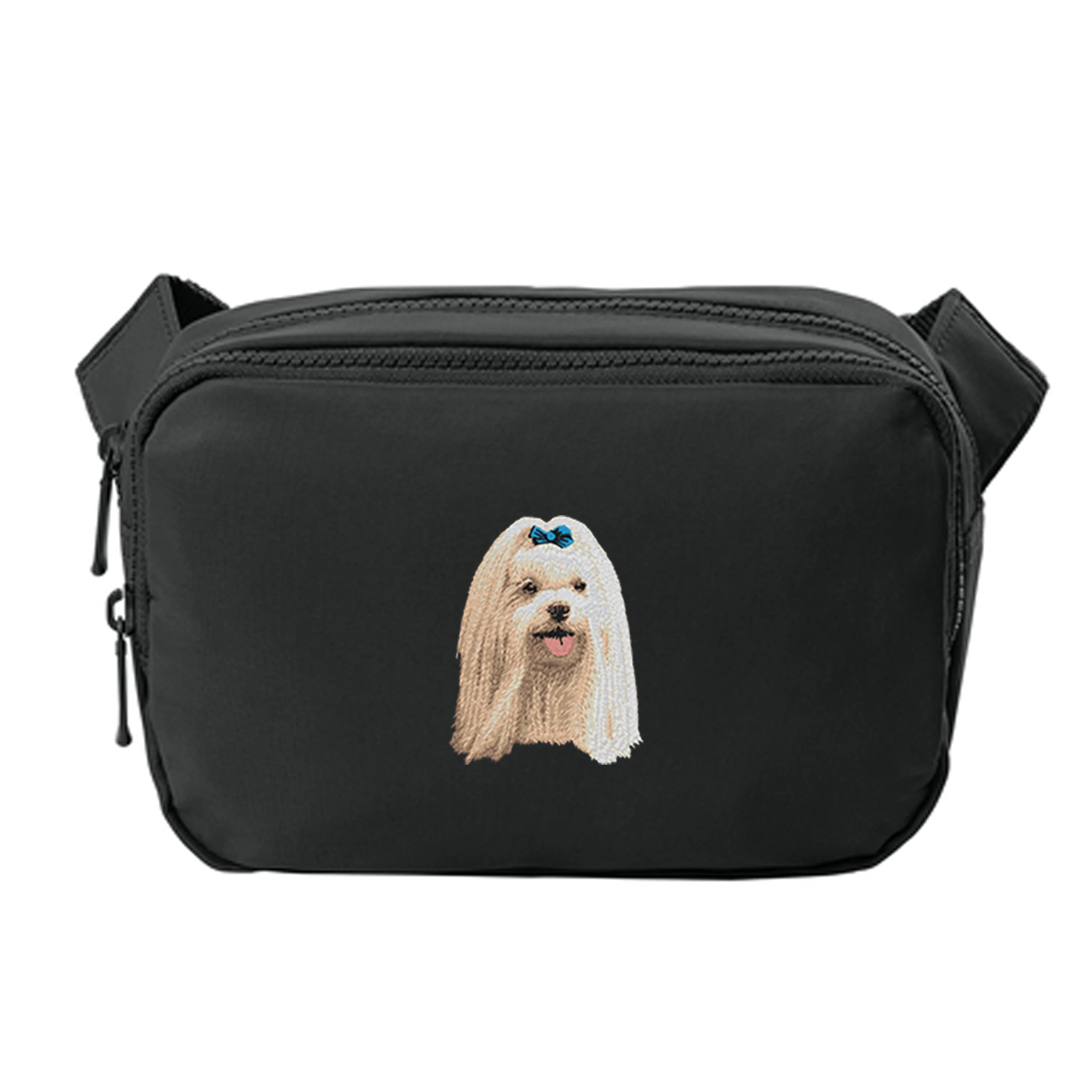 Maltese Embroidered Crossbody Bag