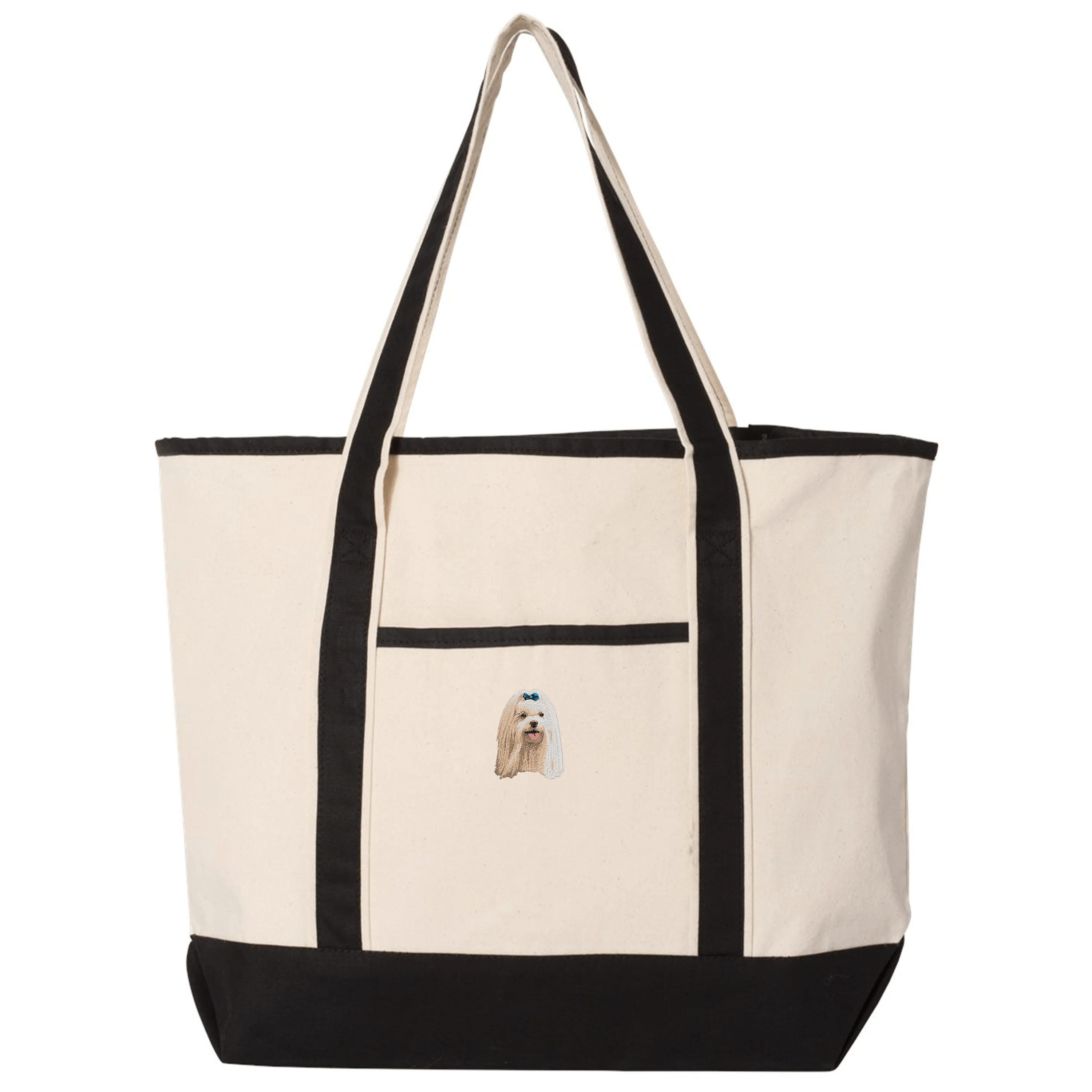 Maltese Embroidered Tote