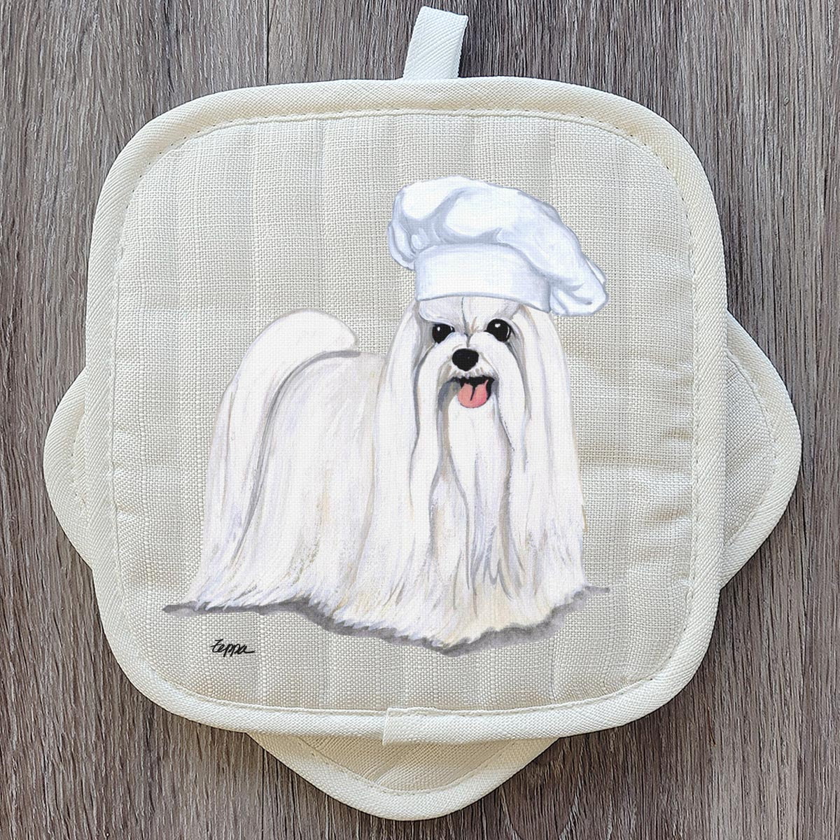 Maltese  Pot Holder Set